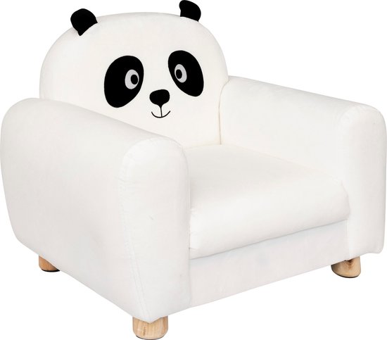 Atmosphera Kids Kinderfauteuil Panda - 53x43x44cm - Wit van Merkloos