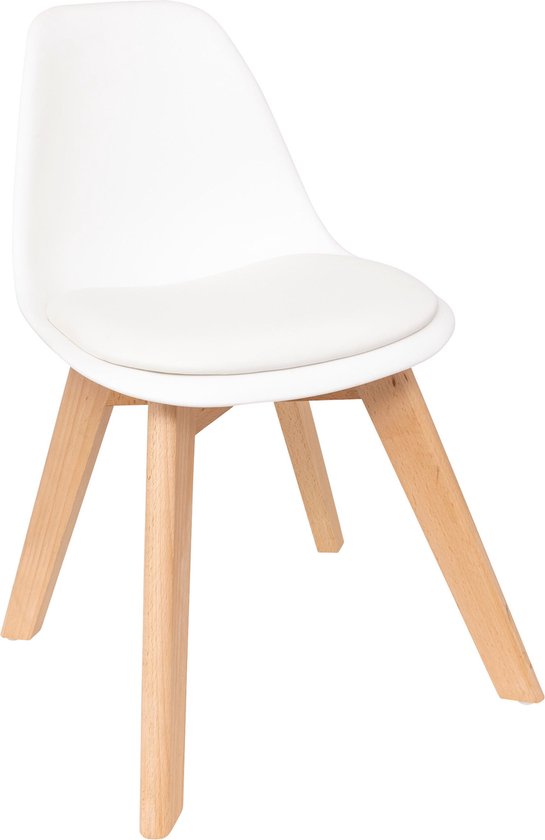 Atmosphera Kids Mini Baya kinderstoel - 55x31x39cm - Wit van Merkloos
