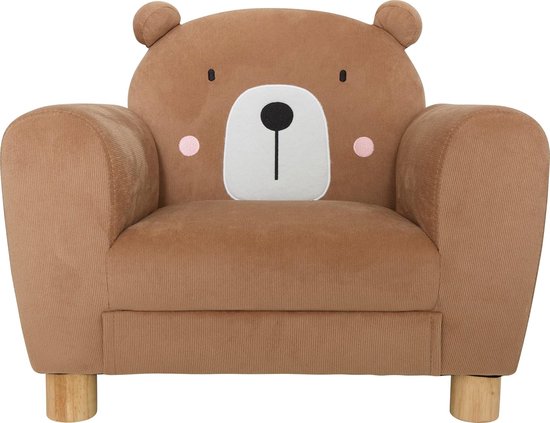 Atmosphera Kinderfauteuil - Beer - Bruin - Zachte zitting