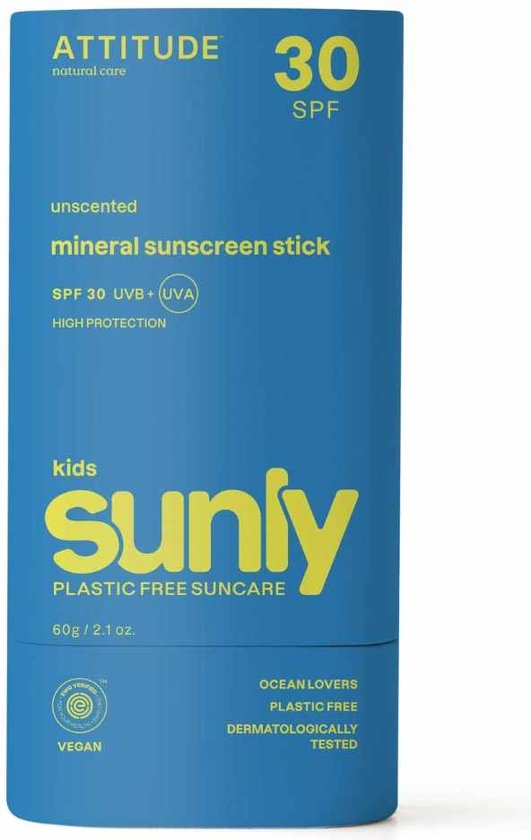 Attitude zonnebrandstick - baby & kind - SPF 30 - ongeparfumeerd van Attitude