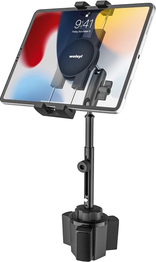 Auto Bekerhouder - Metalen Arm Telescopisch Ontwerp | Vrachtwagen Beker Houder Tablet Mount met Lange Arm voor iPad Pro Air Mini, Galaxy Tab, Kindle Fire, 4-13" Telefoons Tablets
