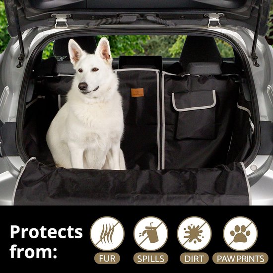 Auto Boot Liner Protector voor huisdieren, taxi, passagiers, zware vracht- Items antislip duurzaam krasbestendig. Back Car Seat Cover voor de meeste auto's/SUV's (universele grootte), zwart - Travel Accessoires van PetKing Premium