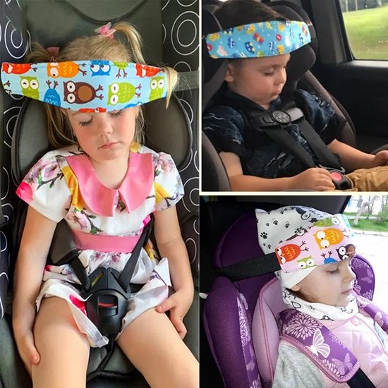 Auto hoofdsteun voor kinderen -hoofdband - Nekkussen (reizen) - Auto Hoofd Steun voor Kinderen - blauw van Easy2Travel