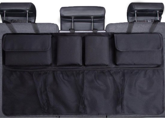 Auto Kofferbak Achterbank Opbergtas - Organizer Stoelhoes - Opbergen & Opruimen - Interieur Accessoires & Benodigdheden - Zwart - Maat L 86 x 45cm van Mobi Lock