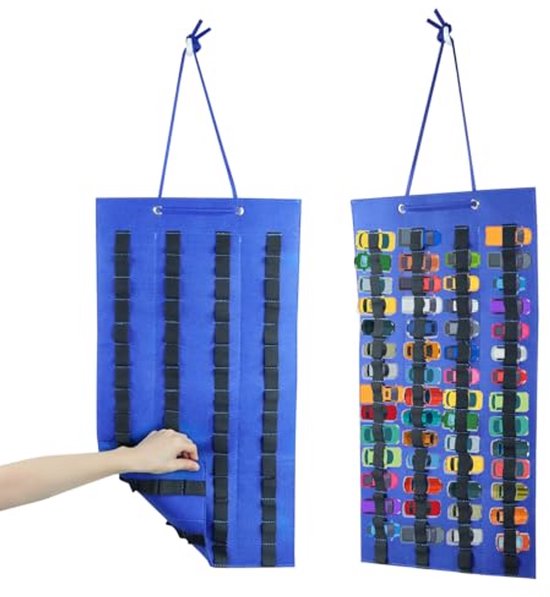Auto Organiser voor Speelgoedauto's - Vilt, Opbergtas voor 60 Hotwheels en Matchbox van Merkloos