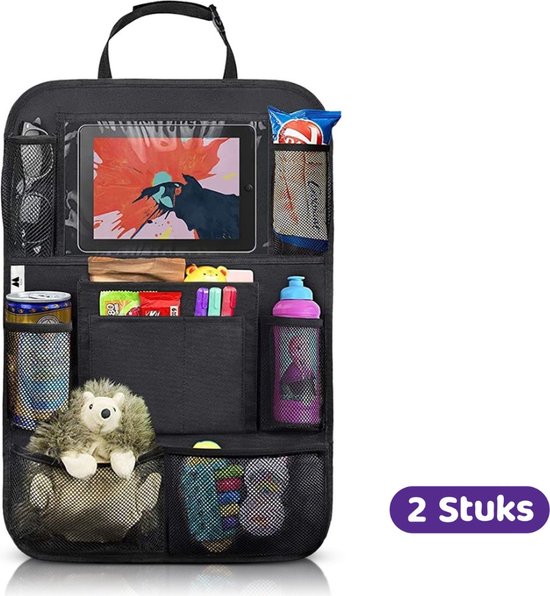 Auto Organizer - Auto Organizer Kind - Autostoel organizer - Incl Tablethouder - Zwart van Navaris