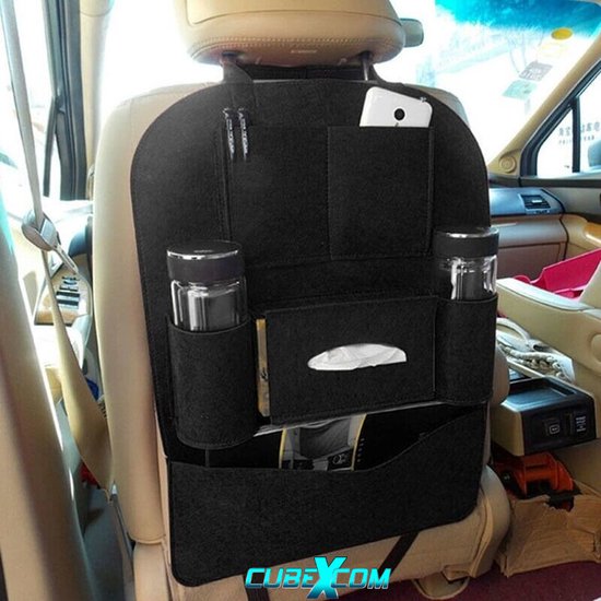 Auto Organizer, Autostoel Organizer, Baby Kinderen Autostoel Organizer Vilt, Autostoelen Rugleuning Organisatoren, Stoelbescherming, Auto Seat Organizer, Hoogwaardig Vilt, ZWART, 1 Stuk van Merkloos