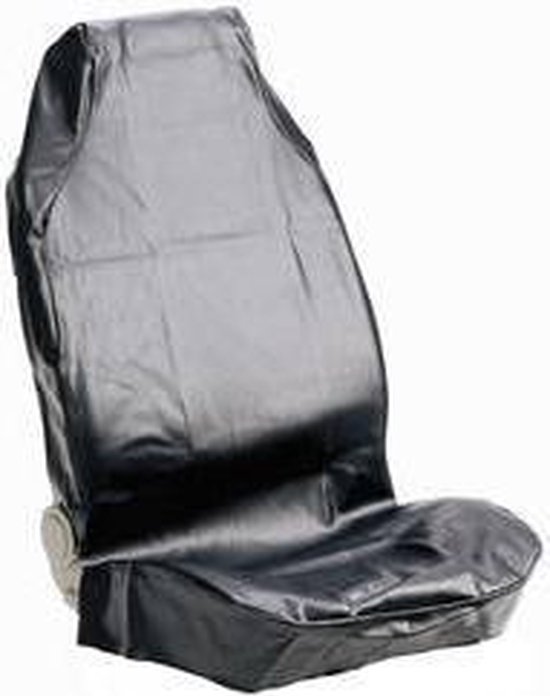 Auto stoelbekleding, kunstleer, zwart van Merkloos