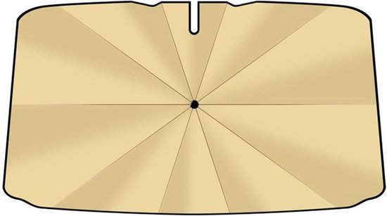 Auto Voorruit Paraplu - Zonnescherm Hoes - Auto Koel Houden - Kreukvrij UV Blokkerend - 135x70 cm - Zwart Goud