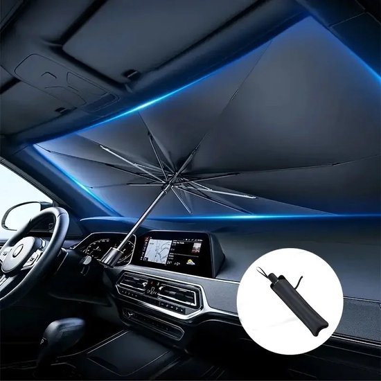 Auto Voorruit UV-Bescherming Paraplu - Binnenkant Voorruit Auto - Opvouwbaar - 125 X 65 CM - Zonbescherming Auto - Maat S van ProPlus