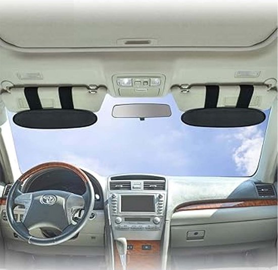Auto-Zonnescherm Auto-Zonneschermen Set Van- UV Protectie - Anti-glare Anti-verblinding -Voertuigvizier Zonnescherm -Extender Zonnebrandcrème-Licht baffle-zonnevizier van U-Clear Guard