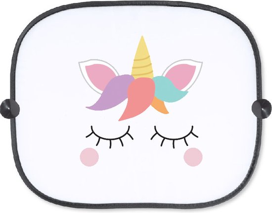 Auto Zonnescherm Unicorn (2 stuks) - Opvouwbaar - Hoge Kwaliteit - Zonnescherm Auto Baby - Auto-Zonneschermen van JEMI