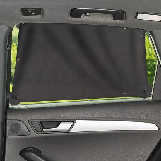 Auto Zonnescherm Zijraam Universeel voor Baby Kind UV-bescherming Hittebescherming Verduistering 60x40 cm Donkergrijs Enkelpak - Zonnescherm van DodoRE.