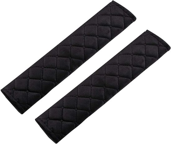 Autogordel Pads - Gordelhoezen - Comfortabel Reizen - Zachte Schouderbescherming - 2 Stuks - Zwart