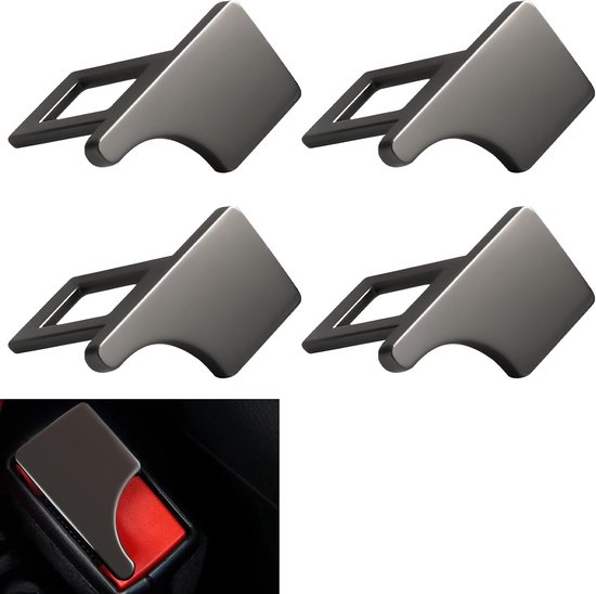 Autogordeladapters, geschikt voor de meeste auto's en vrachtwagens (4-pack) (grijs) van Merkloos