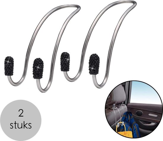 Autokapstok - Auto Opberghaak - Tashaak - Diamantlook - 2 Stuks van Comfort Auto