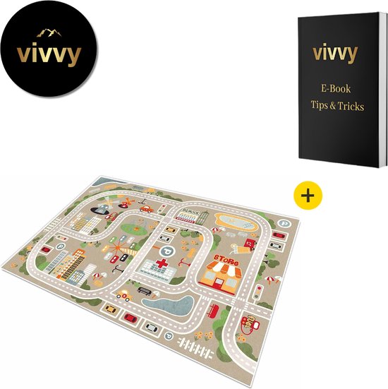 Autokleed - Auto Speelmat 2 In 1 - Verkeersmat Stimulerend Voor Sociaal Contact - 100% Speelplezier Garantie - 80*120 Cm van Dijayo