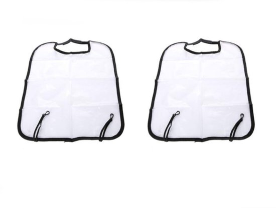 Autostoel beschermer achterkant - 2 Stuks - Autostoelhoes - Voorstoelbeschermer - PVC - Kick Mat - Stoelbeschermer auto - Stoelhoes - Transparant van Dresco