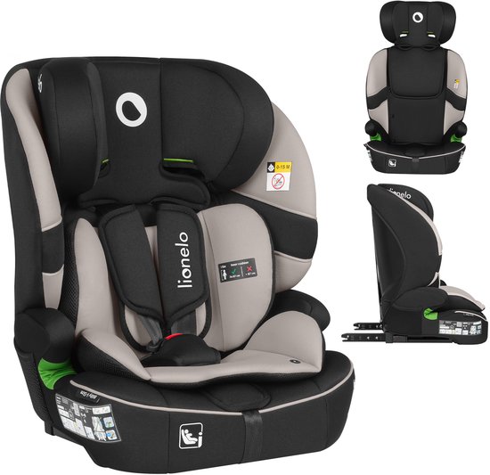 Autostoel ISOFIX voor Kind & Baby (1.5 tot 12 jaar / 76-150 cm / 9-36 kg / Groep 1 2 3) – Nieuwste Veiligheidsnorm – Groeit mee – Breed zit- en rugdeel – Zijbescherming – 10-standen Hoofdsteun – Wasbare Bekleding – Autostoeltje Lionelo Billy i-Size van LIONELO