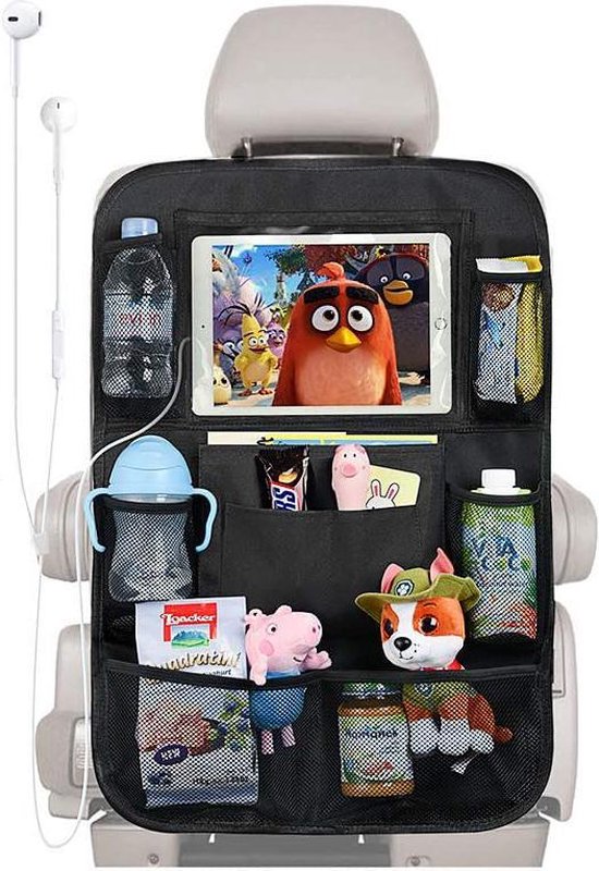 Autostoel organizer de luxe - Auto organizer voor baby en kinderen - met tablethouder voor o.a. iPad van Lusso Accessories