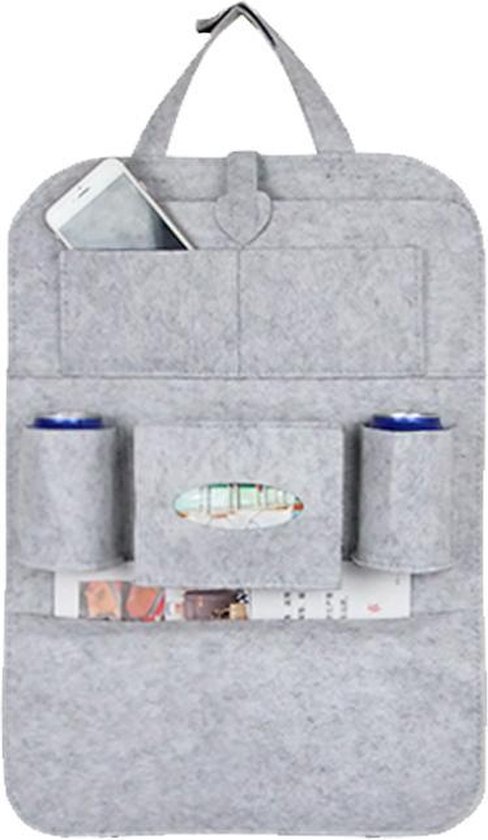 Autostoel Organizer en Bekerhouder - Lichtgrijs van MellyKids
