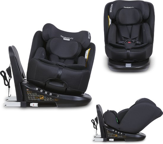 Autostoel Titanium Baby Smart Jade I-Size Black/Mesh van Merkloos