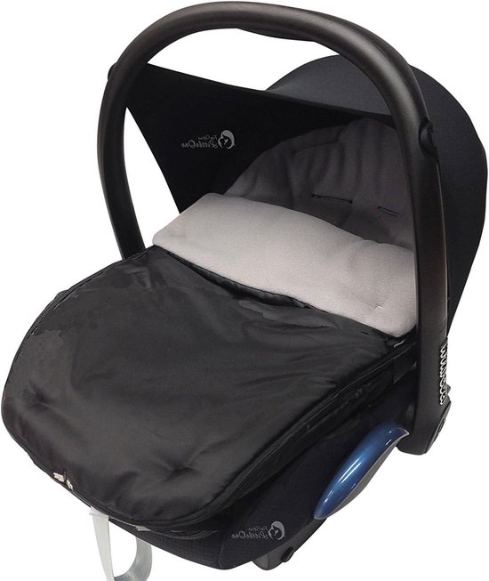 Autostoel Voetenzak - Baby trappelzak - Comfortabel reizen - Omkeerbaar naar stoelvoering - Rond - Grijs