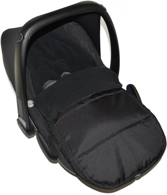 Autostoel Voetenzak - Baby Voetenzak - Baby Comfort - Zacht Gevoerd - 43 x 34 x 9 cm - Zwart