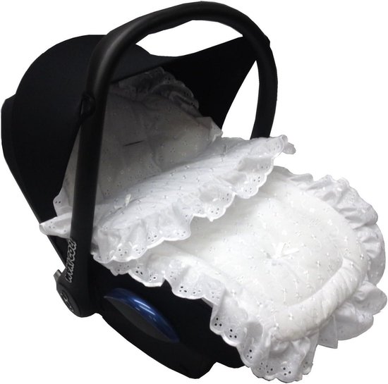 Autostoel Voetenzak - Baby Voetenzak - Comfortabel Reizen - Warm Fleece Interieur - 1 Stuk - Wit
