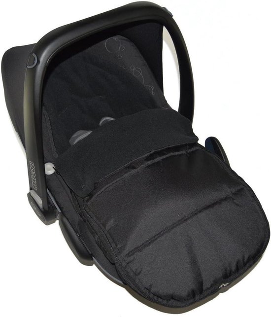 Autostoel Voetenzak - Baby Zak - Baby Comfort - Zacht Gevoerd Fleece - 43 x 34 x 9 cm - Zwart