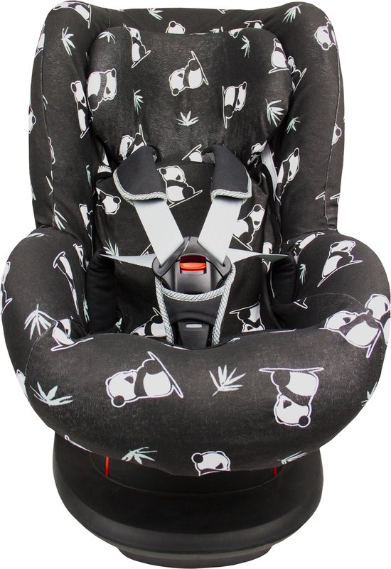 Autostoelhoes 1+ - Interlock - Rugsteun - Shy Panda - Black van Shy Panda