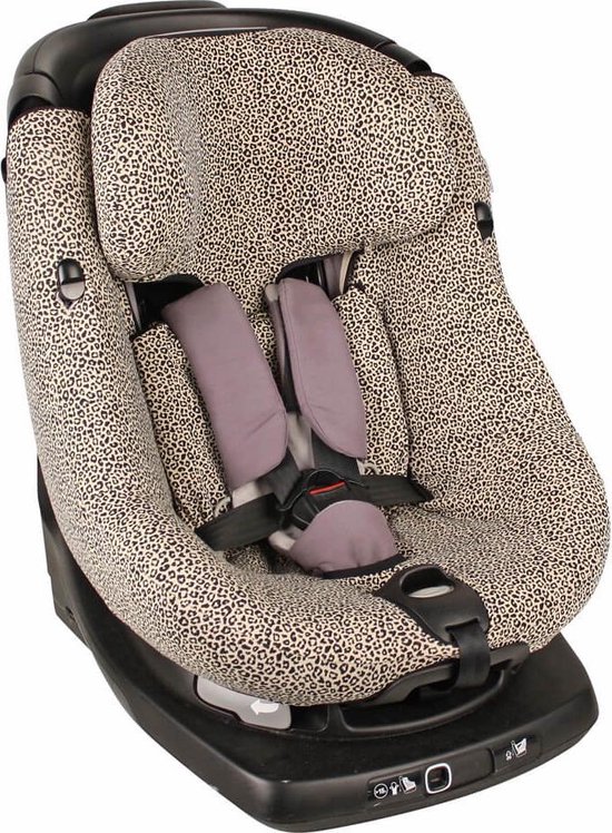 Autostoelhoes Geschikt voor Maxi Cosi AxissFix - Maxi Cosi Hoes Groep 0-1 - Zacht Katoen - Perfecte Pasvorm - Zand Luipaard van Merkloos