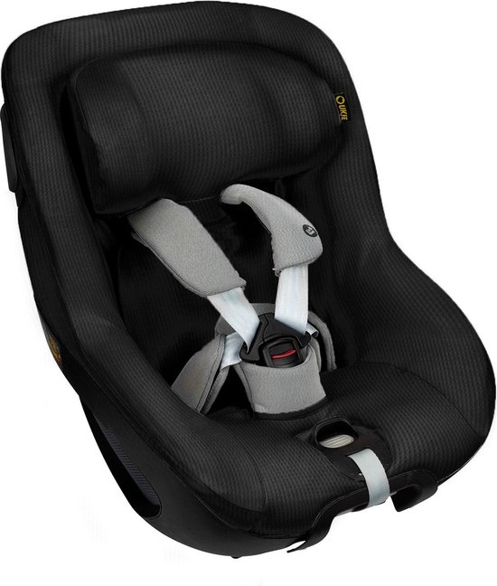 Autostoelhoes Geschikt voor Maxi Cosi Pearl 360 -Maxi Cosi Hoes Groep 0-1 - Zacht Katoen - Perfecte Pasvorm - Zwart wafel van Merkloos