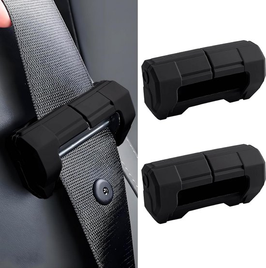 Autoveiligheidsgordelclips - Set van 2 Siliconen Beschermhoezen voor Vrachtwagen, SUV en Bestelwagen van Merkloos