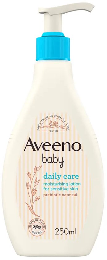 Aveeno Baby Daily Care Moisturising Lotion | Snel Absorb Gezicht- en Lichaamlotion voor Gevoelige Huid, 250 mL van Aveeno