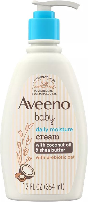 Aveeno Baby Daily Moisturizing Cream with Prebiotic Oat & Shea Butter - Gentle Coconut Scent - Babyhuidverzorging van Aveeno