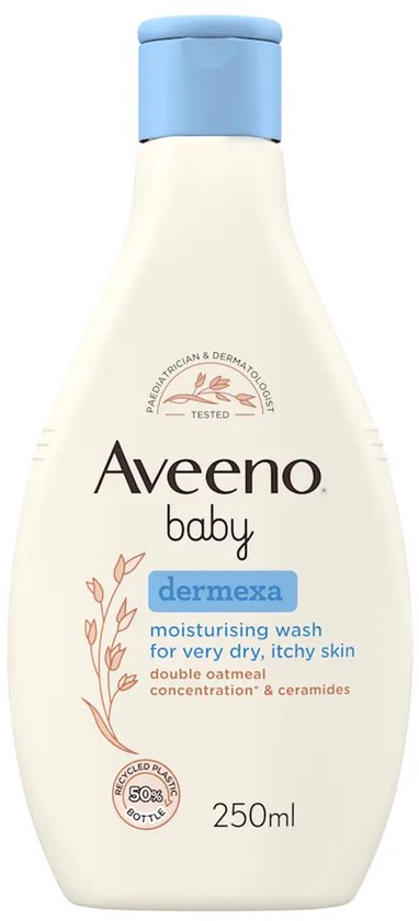 Aveeno Baby Dermexa Emollient moisturizing bath gel (250ml) van Merkloos