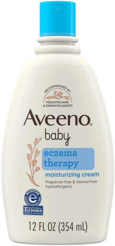 Aveeno Baby Eczema Therapy Moisturizing Baby Cream for Dry, Itchy, Irritated Skin Due to Eczema, Paraben- & Steroid-Free, 354ml van Aveeno