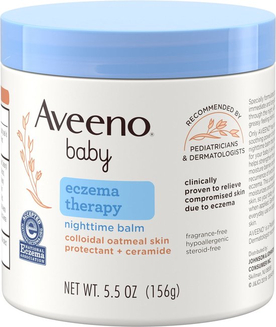 Aveeno - Baby Eczema Therapy Nighttime Body Balm - Oatmeal - 156g van Aveeno