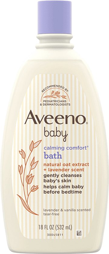 Aveeno Baby Nighttime Calming Comfort Bath, Body & Hair Wash – Lavender & Vanilla – 532 ml van Merkloos