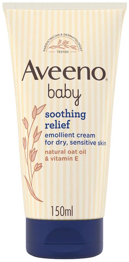 Aveeno Baby Soothing Relief Emollient Cream for Dry & Sensitive Skin 150ml van Merkloos