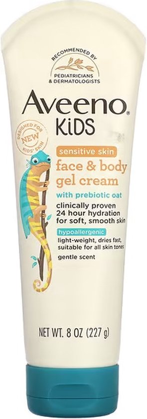 Aveeno Kids en Baby Face & Body Gel Cream - Zachte crème - Baby crème - 227g van Merkloos