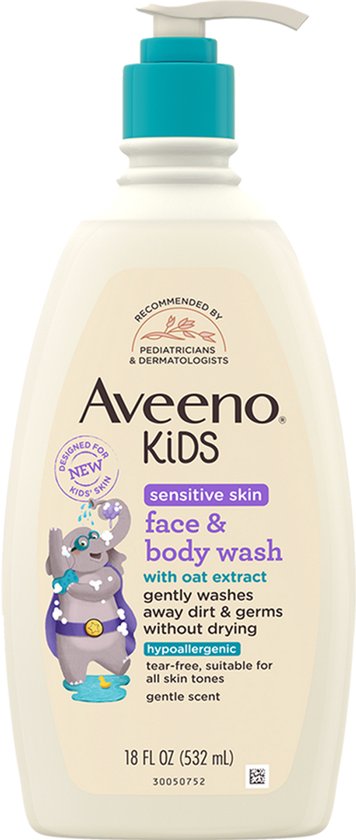 Aveeno Kids Face & Body Wash met Haverextract – Baby Wash Gel – 532 ml van Merkloos