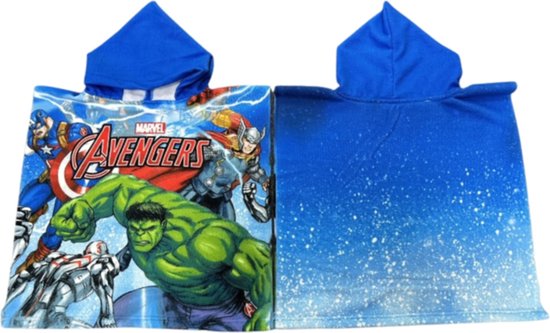 Avengers badponcho -blauw - Marvel Avenger poncho handdoek - 100 x 50 cm. van Marvel