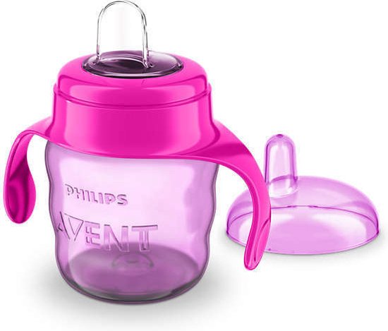 Avent  Een beker met mondstuk 6m + 200 ml - roze Roze van Philips