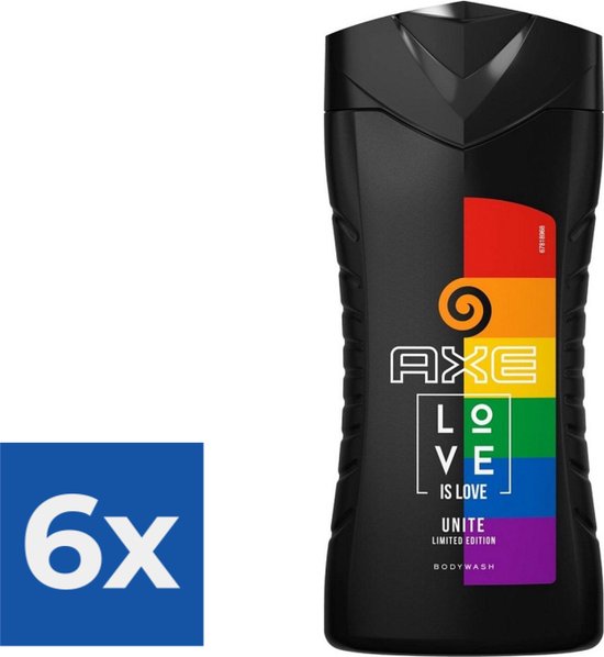 Axe Unite Love is Love Bodywash 250ML - Voordeelverpakking 6 stuks van Merkloos