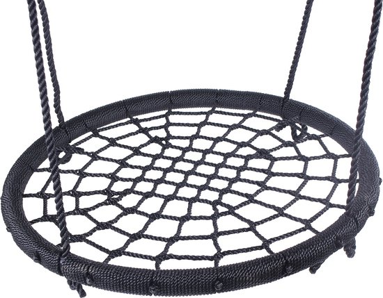B-Play Nestschommel Zwart Ø100 cm PP touwen van B-Play