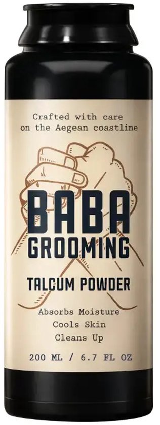 Baba Grooming Talcum Powder 200ml - Barber Talkpoeder - Absorbeert Vocht - Fris Gevoel