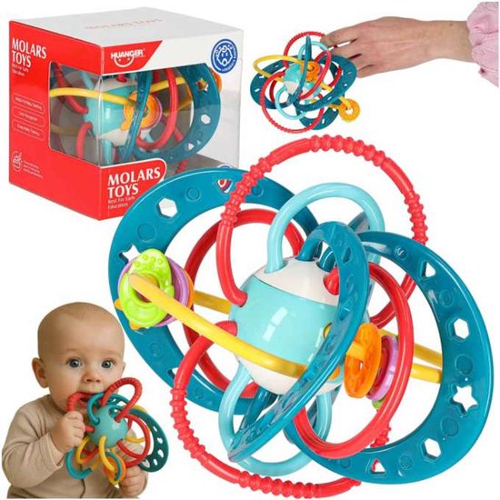 Babadoe - Multifunctioneel sensorisch rammelaar - bijt speelgoed - speelgoed voor baby's vanaf 3 maanden