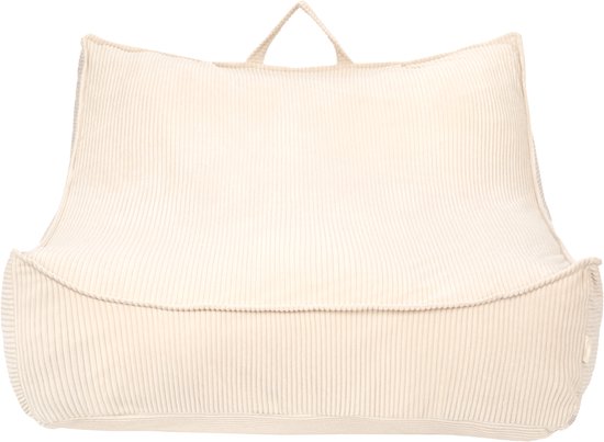 Babiem® Bruno - Zitzak Kind - Ribstof - Bean Bag - Zitzak - Wasbare Hoes van Gerecycled Materiaal - Zitzak Kinderen - Beanbag - Beige van Merkloos